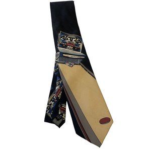 Essex Row Necktie Tie 100% Silk Corvette On Underside